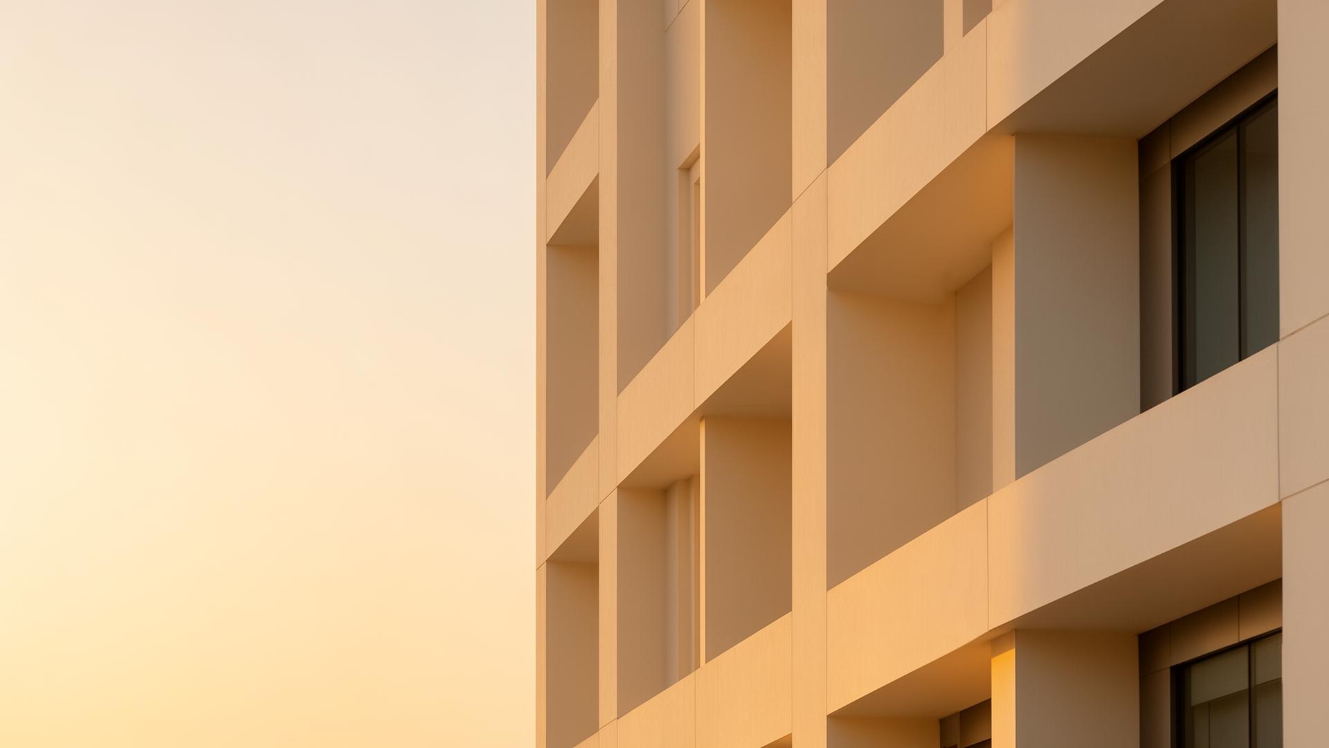 Dubai architecture at golden hour